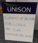 Salford City UNISON lobby of Salford Council